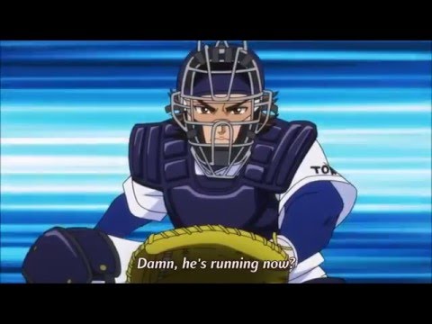 Miyuki&#039;s awesome play (Seido vs. Yakushi) - Diamond no Ace