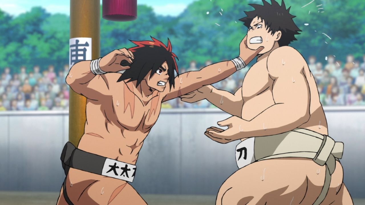 Hinomaru sumo characters