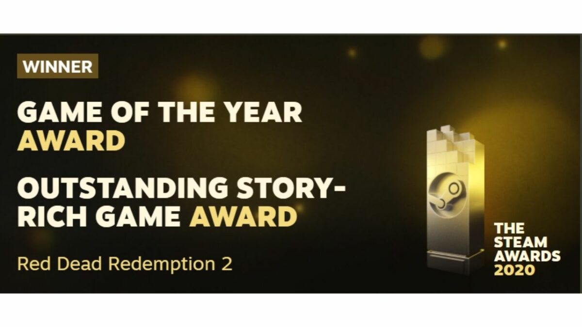 Steam awards Red Dead Redemption 2 game of the year award for 2020.