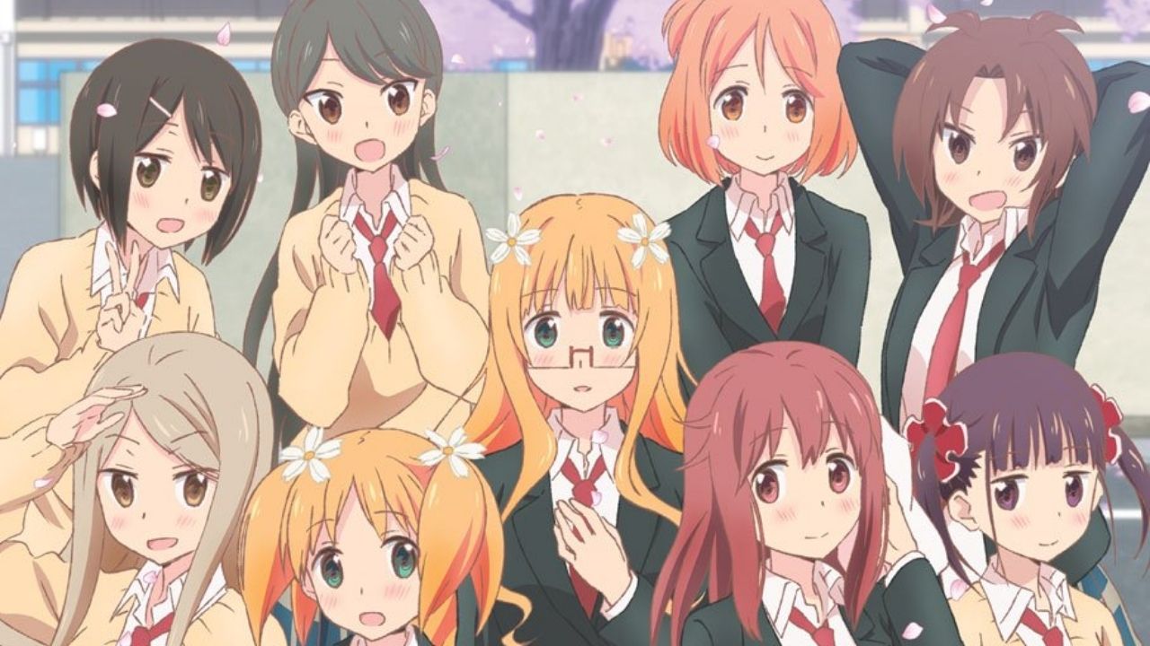 Female anime character illustration yuri school uniform HD wallpaper   Wallpaper Flare