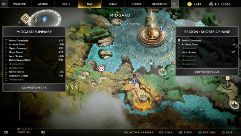 Todos os mapas do tesouro de God of War e locais de saque - Moyens I/O