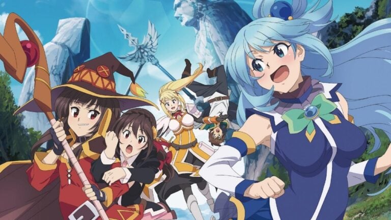 Who does Kazuma end up with in Konosuba?