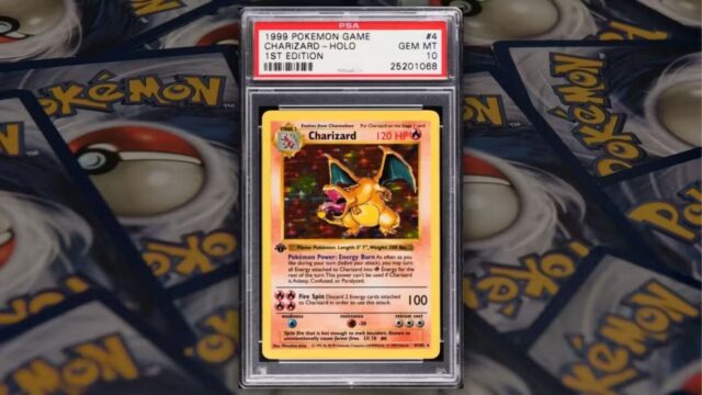 Shadow less Holo Charizard Pokemon Card