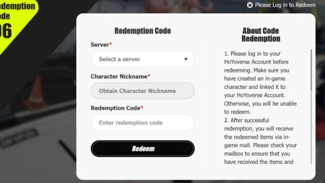 Code Redemption Website