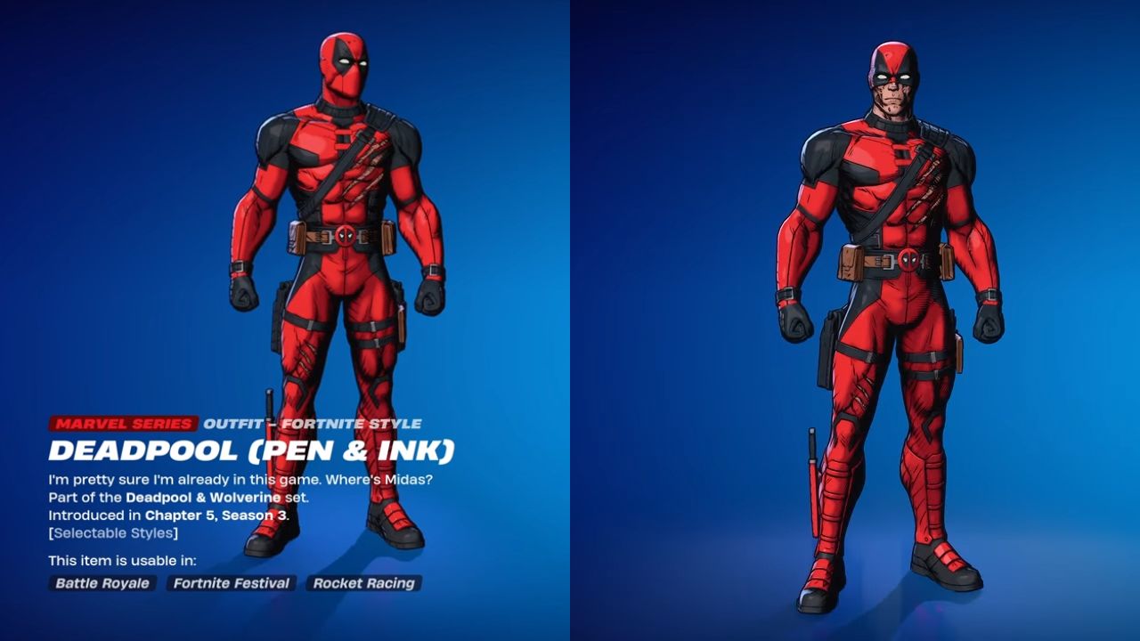 New Deadpool And Wolverine Skins in Fortnite