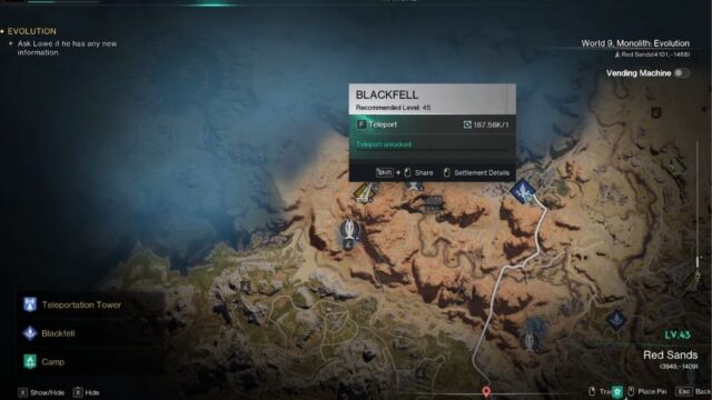 Blackfell Map Location in Once Human