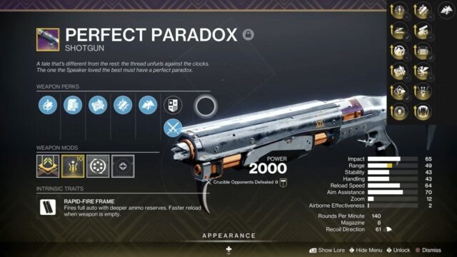 Perfect Paradox God Roll Guide For Destiny 2