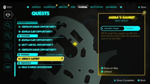 Jabba's Gambit Quest in Star Wars Outlaws