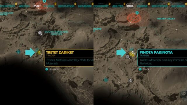 Location of Jawa Traders in the South Jundland Wastes Region