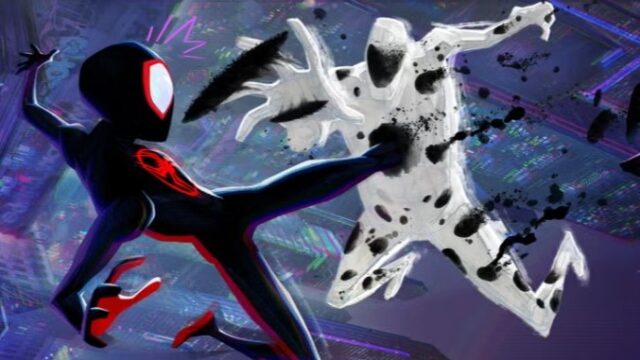 Miles Morales and The Spot in Spider-Man: Across the Spider-Verse