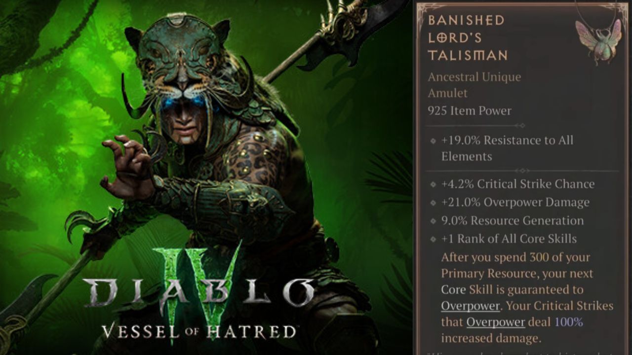 Upgrade Your Builds with Banished Lord’s Talisman- How to get it in Diablo 4? cover