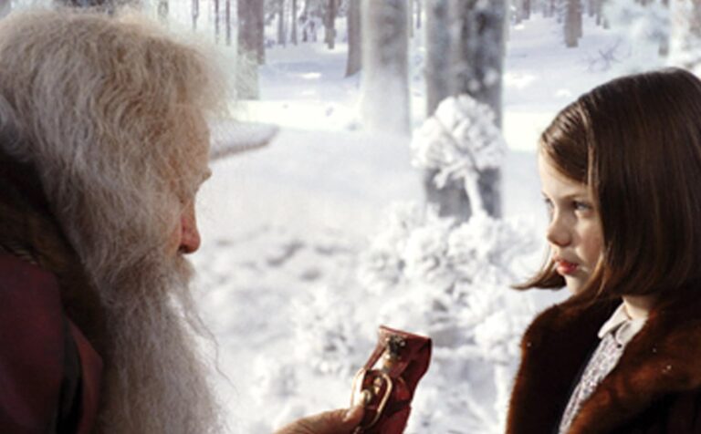 James Cosmo and Georgie Henley in The Chronicles of Narnia