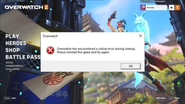 Overwatch 2 Critical Error