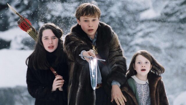 William Moseley, Anna Popplewell, and Georgie Henley in The Chronicles of Narnia