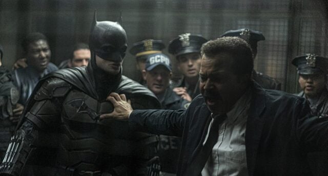 Jeffrey Wright and Robert Pattinson in The Batman