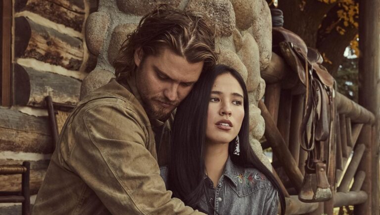 Kelsey Asbille and Luke Grimes in Yellowstone