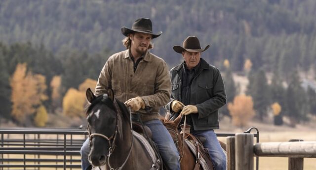 Kevin Costner and Luke Grimes in Yellowstone