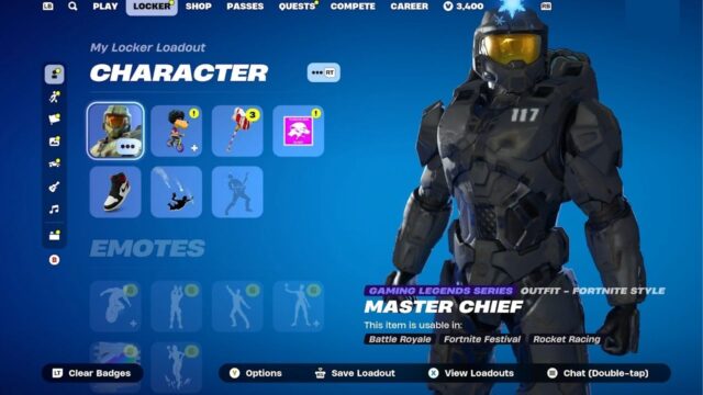 Black Matter Master Chief in Fortnite