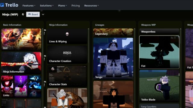 Roblox NINJA Trello Board