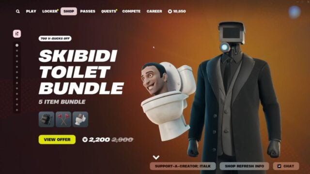 Skibbidi Toilet Fortnite Skin