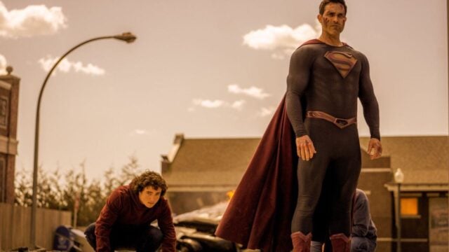 Tyler Hoechlin and Michael Bishop in Superman & Lois 