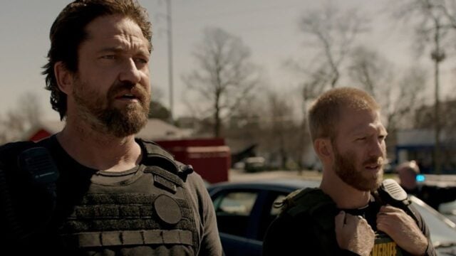 Gerard Butler and Kaiwi Lyman in Den of Thieves 