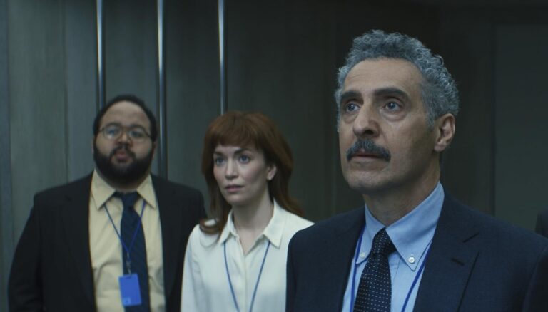 John Turturro, Britt Lower, and Zach Cherry in Severance